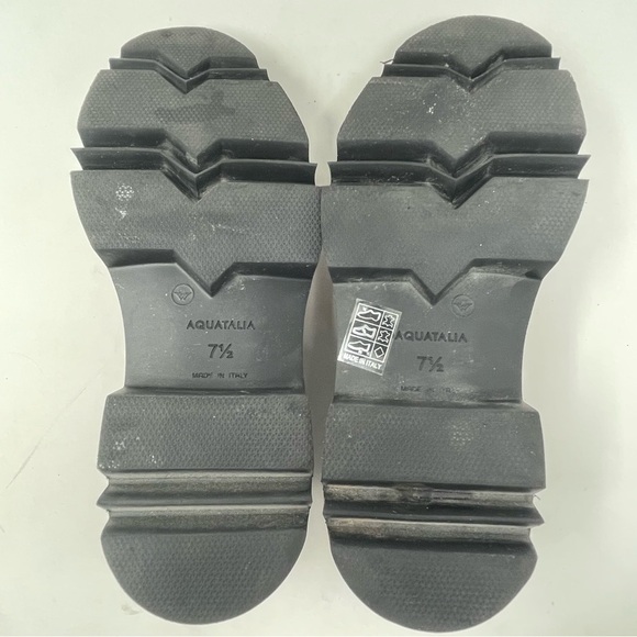 Aquatalia Hayley Tan Leather Platform Loafers Size 7.5 - Picture 9 of 10